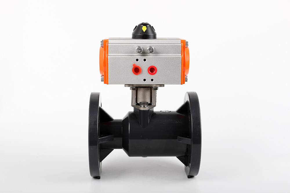 南开气动法兰一体球阀